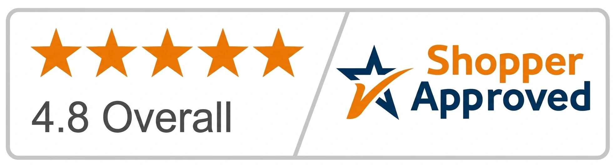 Shopper Approved 4.8 Overall
